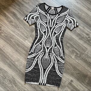 NWOT! Pixley Clara Knitted Geometric Abstract Knit
bodycon Dress. Size S